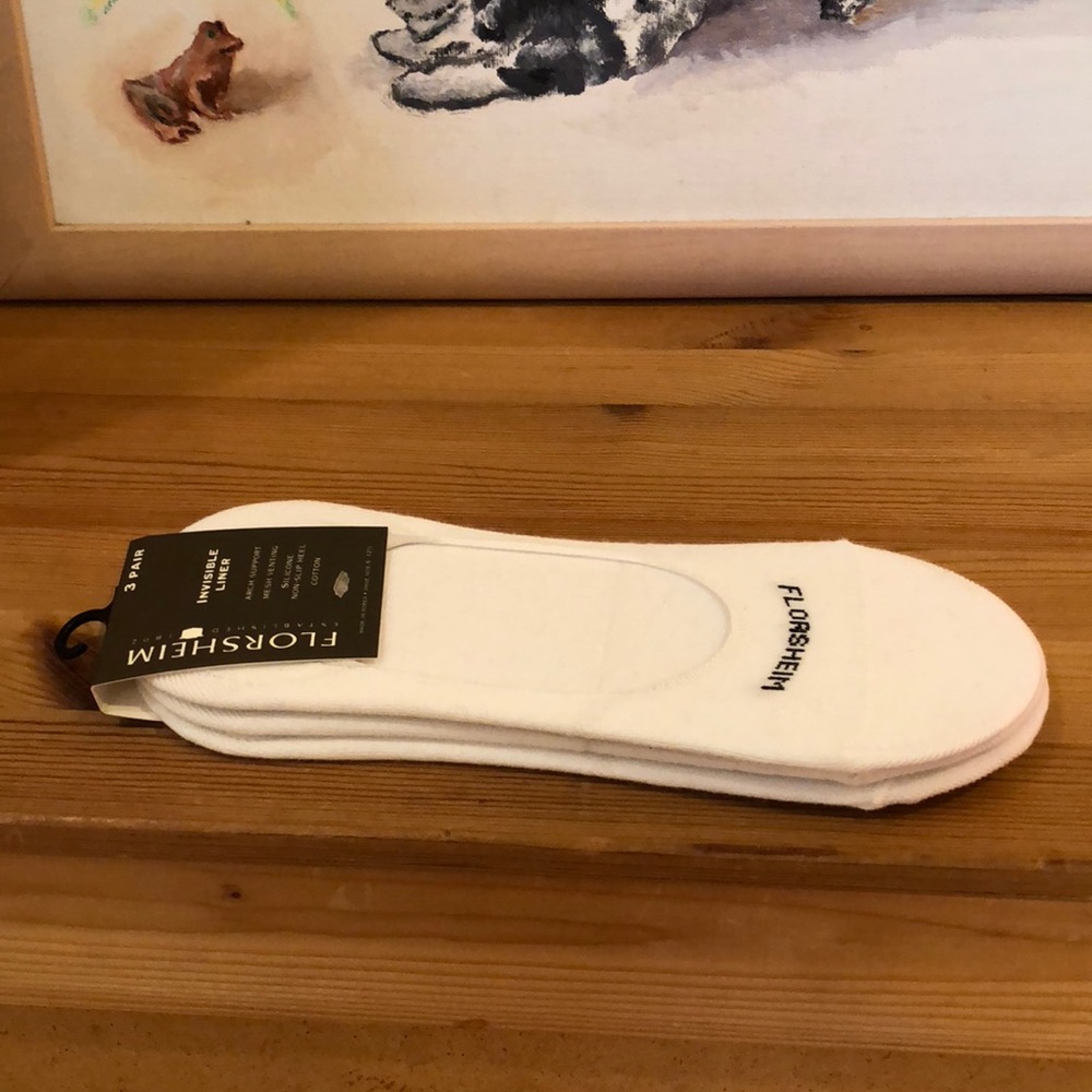 3-pack of florsheim invisible liner socks nwt